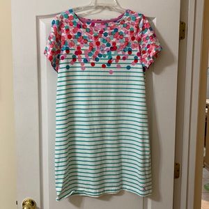 Colorful Striped and Dotted Women's Dress
